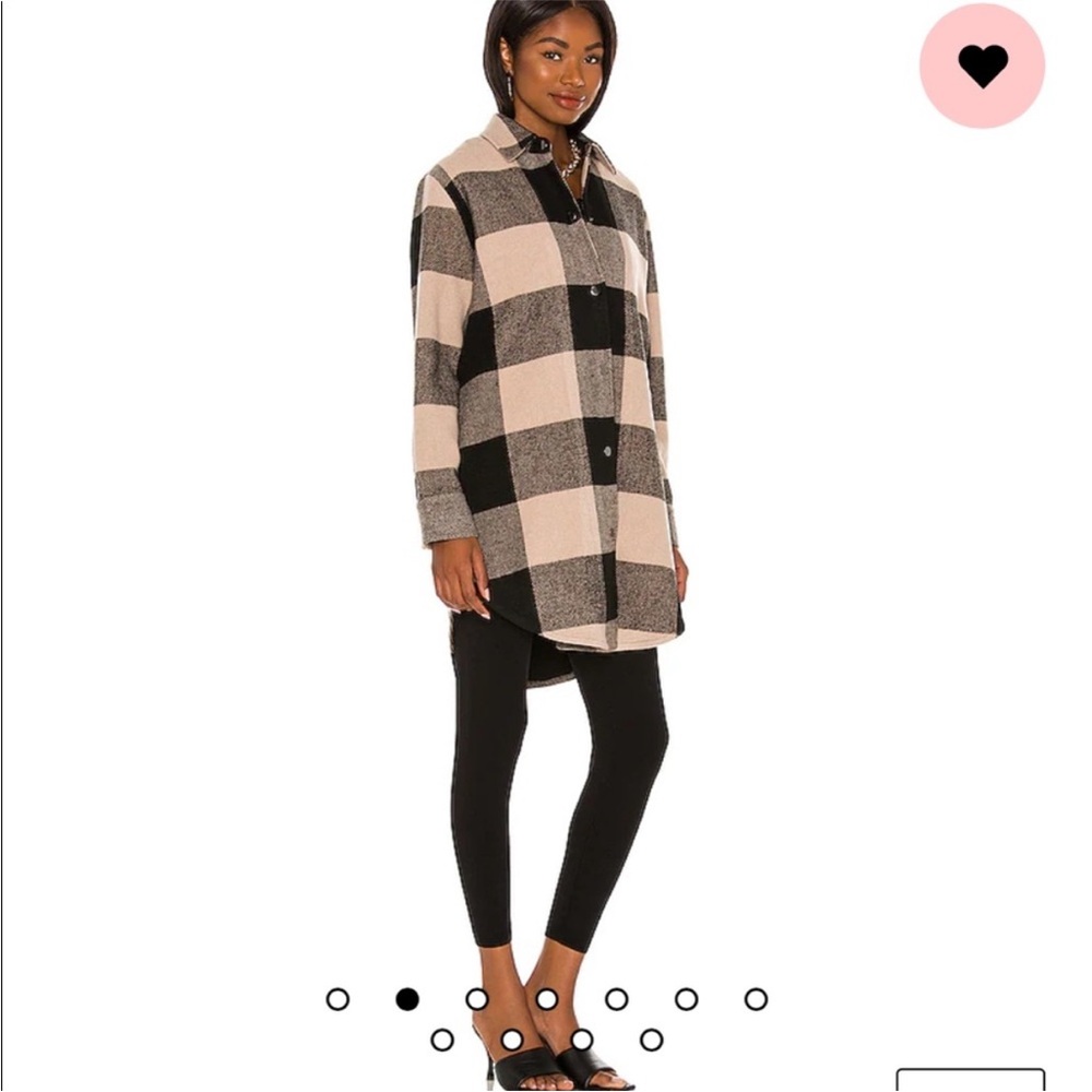 BB Dakota by Steve Madden Black and Cream Plaid Coat